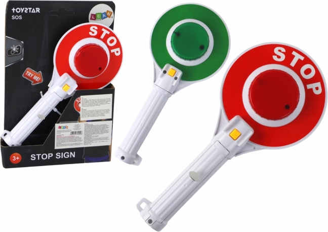 Dječja policijska STOP palica – dvostrana sa svjetlima stani/kreni