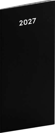 Notique džepni planer crni 2027 (8 × 18 cm)