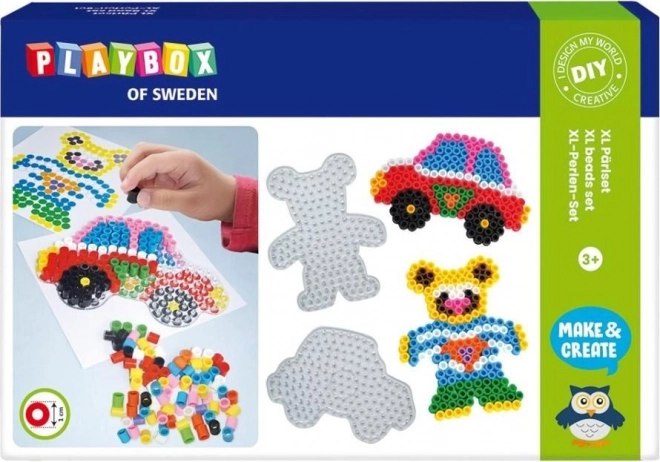 Set za peglanje perlica - auto i medo XL