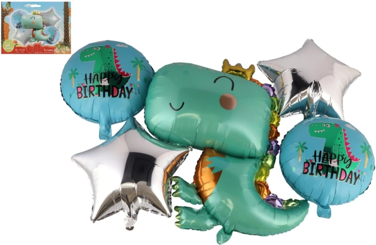 Baloni na napuhavanje s motivom dinosaura - 5 kom.