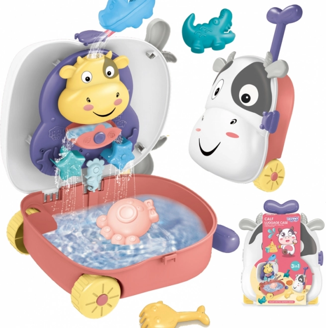 Woopie 3u1 koferić s kompletom za pijesak i vodeni stolić – Kravičica