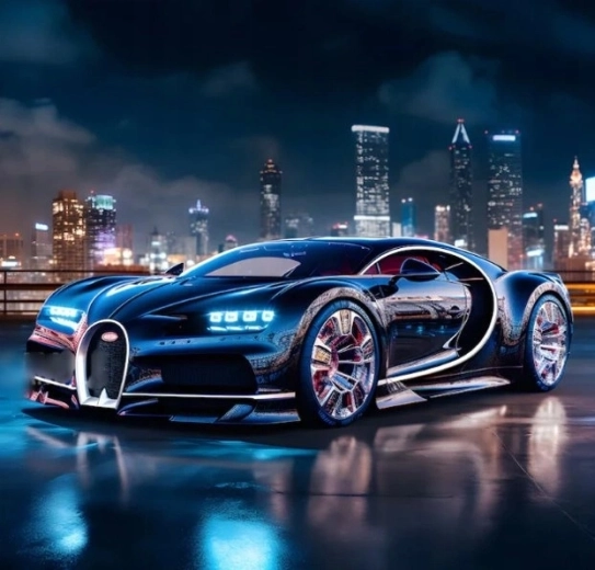 Norimpex diamond painting black Bugatti Chiron 30 × 40 cm