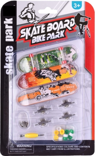 Skatepark set od 3 fingerboarda s priborom