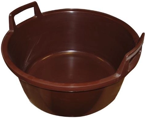 Plastična kanta s ručkama 43 cm, 15 l, smeđa