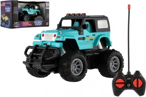 Terensko auto na daljinsko upravljanje 1:43, 27 MHz, sa svjetlom – Tirkizna