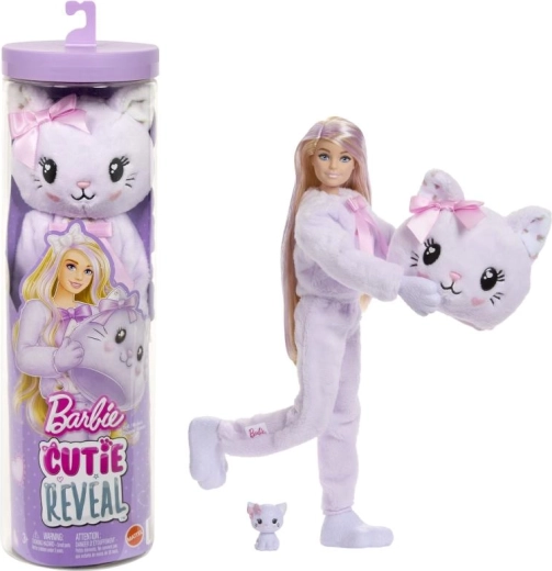 Barbie Cutie Reveal ljubičasto mačiće – slatka mašna