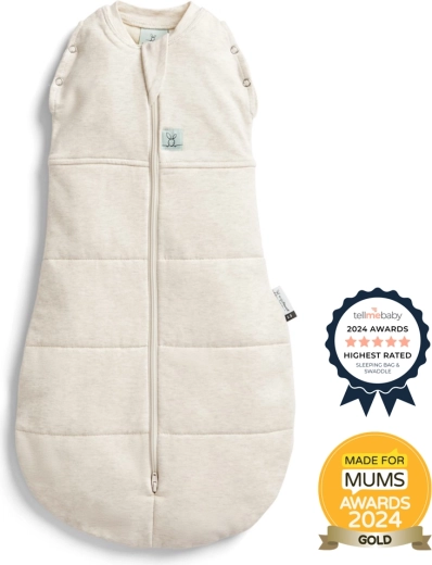 ErgoPouch Cocoon Swaddle & Sleeping Bag 2-in-1 Oatmeal Marle 2.5 TOG (6–12 months)
