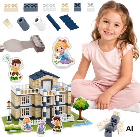 Woopie građevinski set od ciglica – vila Dream House 311 dijelova