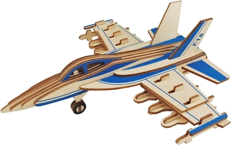 Woodcraft drvene 3D puzzle borbeni zrakoplov F-18
