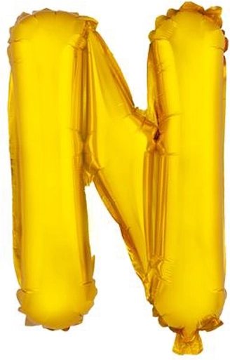 Foli balon slovo N 30 cm zlatni TORO