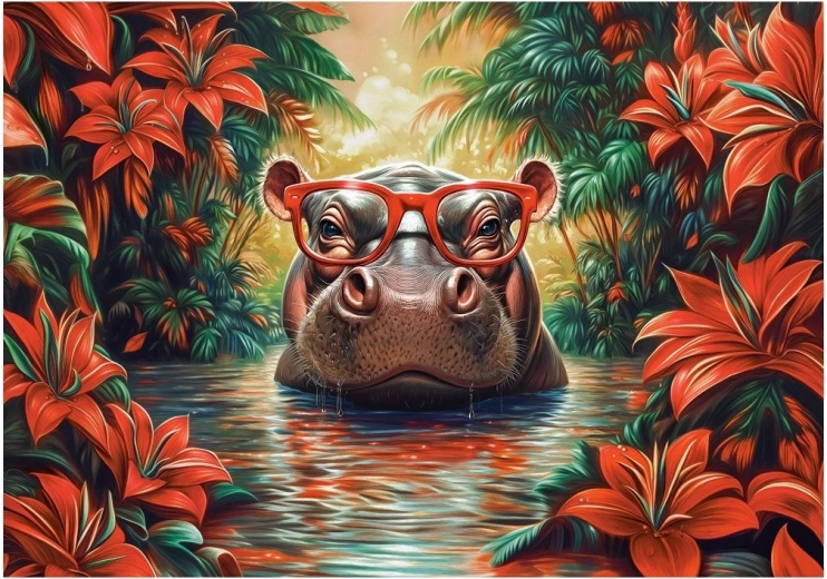 Slagalica Hippo odmor 500 dijelova CASTORLAND