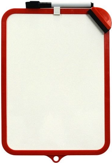 Dvostrana brisiva ploča Concorde 19 × 29 cm crvena