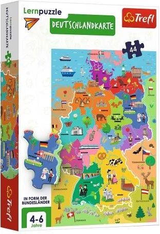 Edukativna slagalica karta Njemačke (njemačka verzija) – 44 dijela