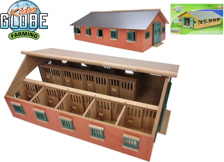 Kids Globe drvena štala za konje 1:32