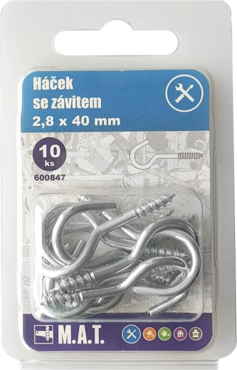 Kuka s navojem 20 × 2,3 mm, pocinčana (10 kom)