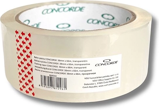 Prozirna ljepljiva traka za pakiranje 38 mm × 66 m CONCORDE