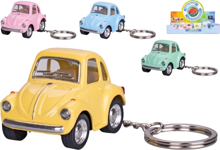 Kinsfun metalni Volkswagen Beetle s privjeskom za ključe i povratnim pogonom