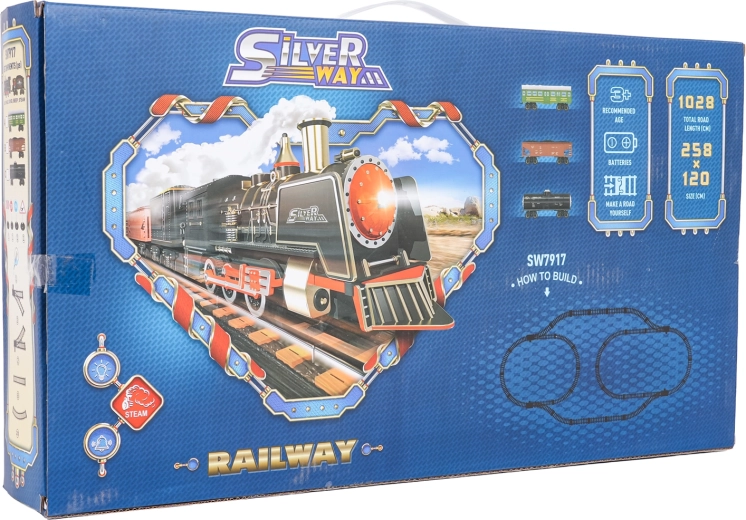 Retro Train Set with Smoke, Lights and Sound