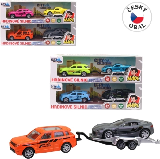 Auto s prikolicom i vozilom 19 cm