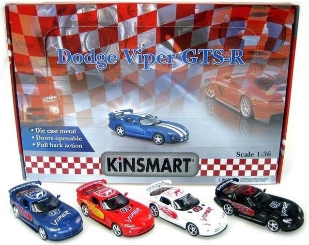 Model auta Dodge Viper 1:36 s pull-back pogonom