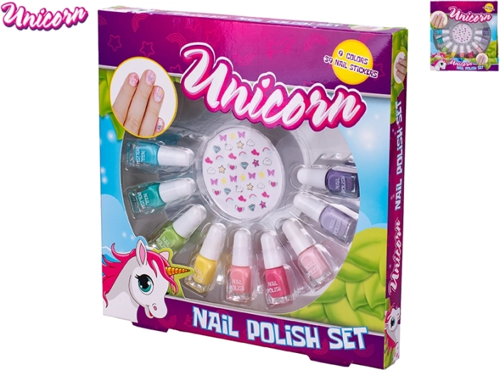 Unicorn dječji set lakova za nokte s naljepnicama