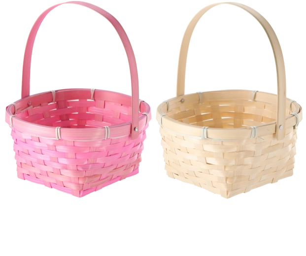 Uskršnja košarica s pomičnom ručkom, 20 × 20 × 10 cm, miks 2 boja