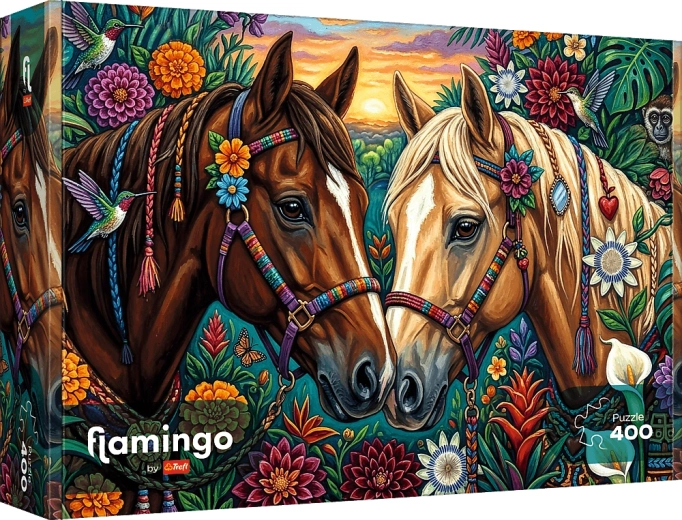Trefl puzzle Flamingo: Flower Race 400 pieces