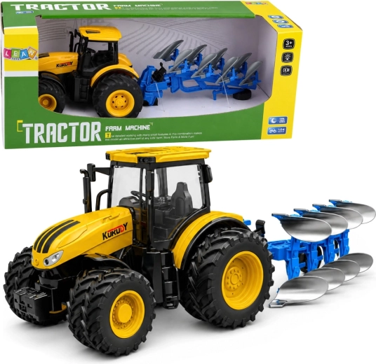 Poljoprivredni traktor s višebrazdnim plugom 1:24 sa svjetlima i zvukovima