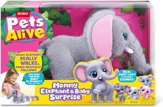 ZURU Pets Alive Mama Elephant with Calves