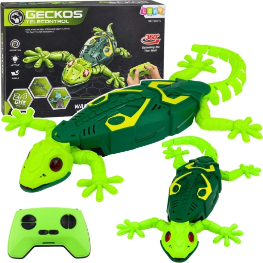 RC gekon na daljinsko upravljanje, penje se po zidovima i okreće se 360°, zeleni
