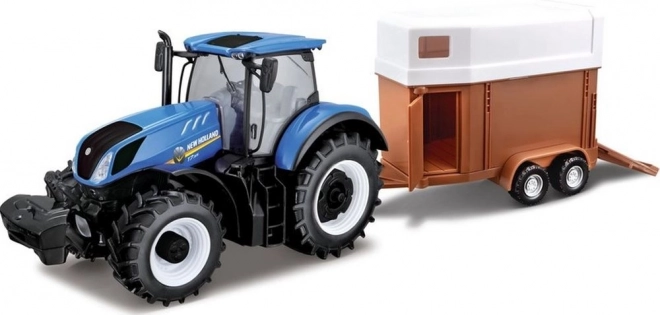 Bburago Poljoprivredni Traktor New Holland s prikolicom za konje