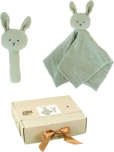 Jabadabado poklon set za bebu s mazilicom i zvečkom bunny zelena