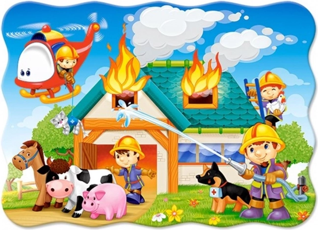 Puzzle Vatrogasna postaja u akciji 30 komada