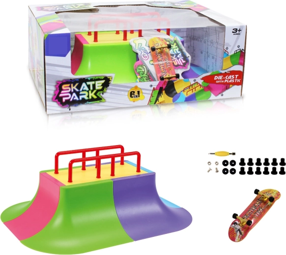 Modularni skatepark set 6u1 s multi-railom i fingerboardom