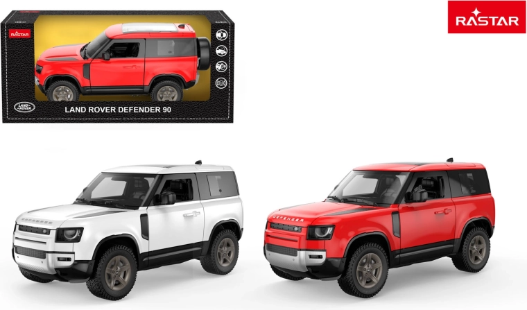 Metalni model automobila Land Rover Defender 90 1:24 Rastar crveni