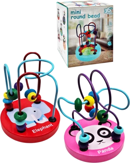 drveni labirint s perlama sa životinjicom