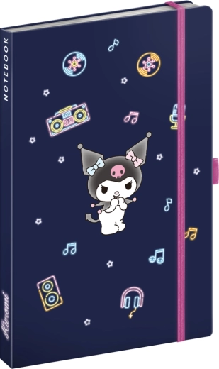 Notique Notes Kuromi linijski rokovnik 13 × 21 cm
