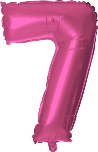 Foli balon u obliku brojke 7 30 cm ružičasti TORO