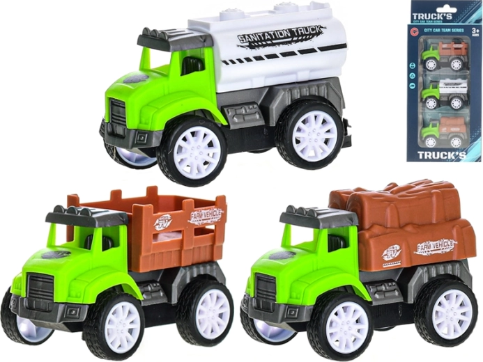Farma vozila s mehanizmom povrata 7,5 cm – set od 3 komada