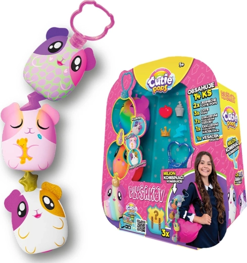 Cutie Pops mini pliš s iznenađenjem – set 5 kom