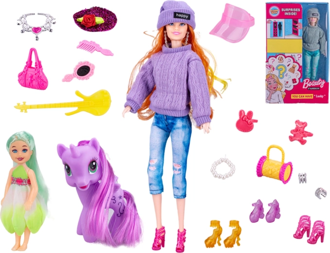 Modna lutka 29 cm s pokretnim zglobovima i dodacima