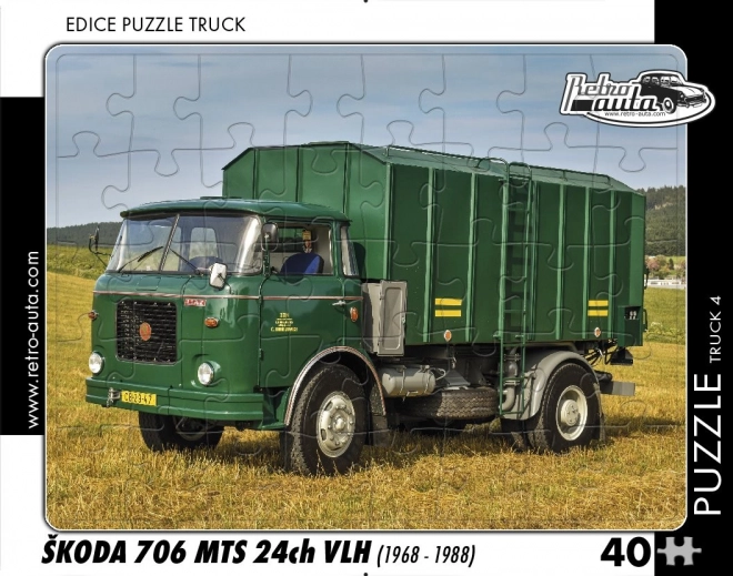 RETRO-AUTA puzzle Škoda 706 MTS (1968–1988) – 40 dijelova
