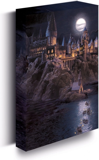 Svjetleća LED slika Harry Potter – dvorac Hogwarts 30 × 40 cm