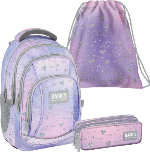 BackUP Twinkle school set 3-in-1 (backpack, pencil case pouch, gym bag)
