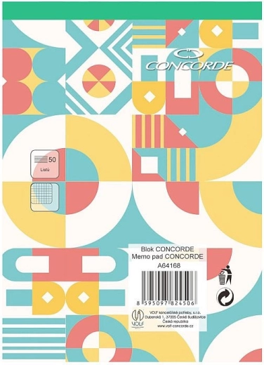 Blok CONCORDE A6 kvadrirani, 50 listova
