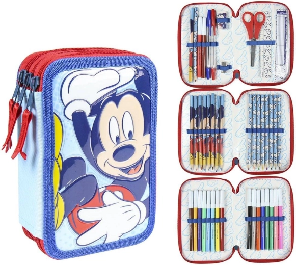 Opremljena trokatna pernica Mickey - 1 komad