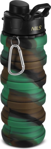 Sklopiva silikonska boca 500 ml zelena NILS Camp