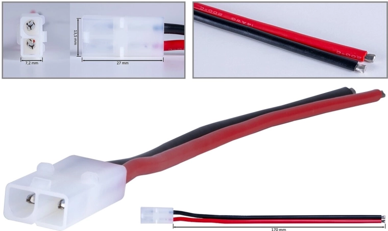 Tamiya Connector with Silicone Cable 2.5 mm², 17 cm