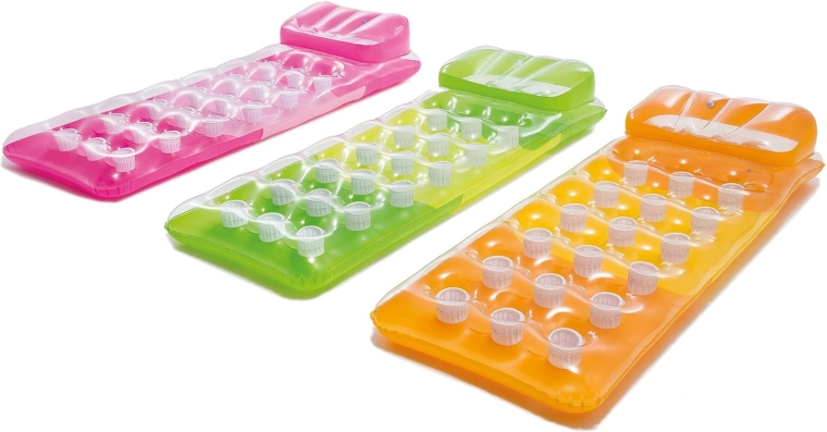 Napunjen madrac za vodu 188 × 71 cm Intex – narančasti