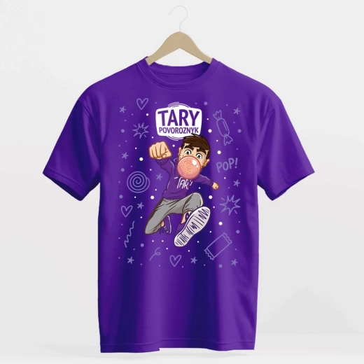 Tary Povoroznyk T-shirt Žvejka tropical purple 128–134